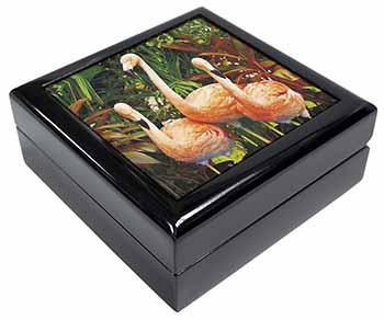 Pink Flamingo Print Keepsake/Jewellery Box