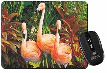 Pink Flamingo Print Computer Mouse Mat