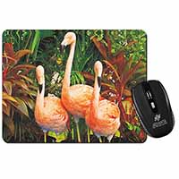 Pink Flamingo Print Computer Mouse Mat