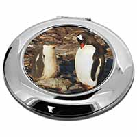 Penguins on Pebbles Make-Up Round Compact Mirror