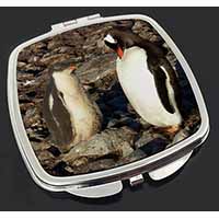 Penguins on Pebbles Make-Up Compact Mirror