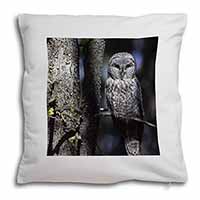 Stunning Owl in Tree Soft White Velvet Feel Scatter Cushion