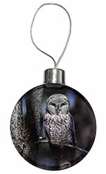 Stunning Owl in Tree Christmas Bauble