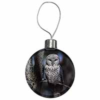 Stunning Owl in Tree Christmas Bauble