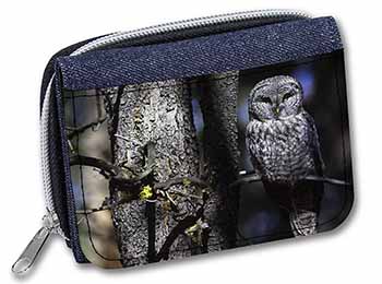 Stunning Owl in Tree Unisex Denim Purse Wallet