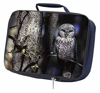 Stunning Owl in Tree Navy Insulated School Lunch Box/Picnic Bag