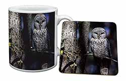 Stunning Owl in Tree Mug and Coaster Set