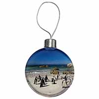 Beach Penguins Christmas Bauble