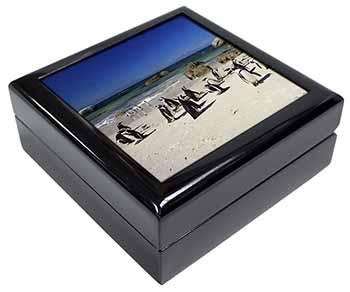 Beach Penguins Keepsake/Jewellery Box
