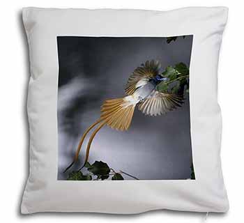 Humming Bird Soft White Velvet Feel Scatter Cushion