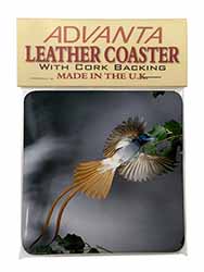 Humming Bird Single Leather Photo Coaster