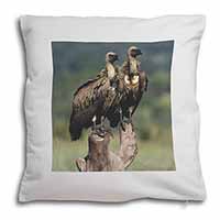 Vultures on Watch Soft White Velvet Feel Scatter Cushion