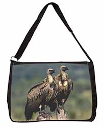 Vultures on Watch Large Black Laptop Shoulder Bag School/College