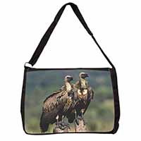 Vultures on Watch Large Black Laptop Shoulder Bag School/College