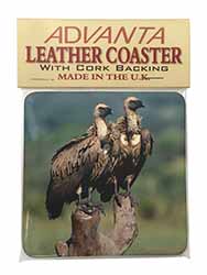 Vultures on Watch Single Leather Photo Coaster