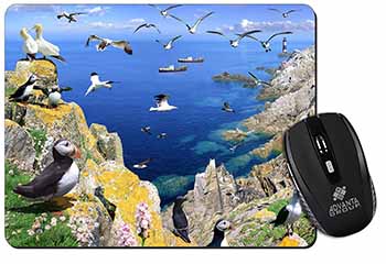 Puffins and Sea Bird Montage Computer Mouse Mat