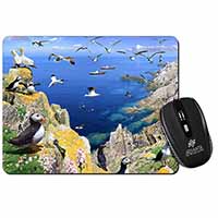 Puffins and Sea Bird Montage Computer Mouse Mat