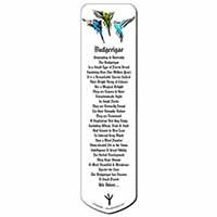 Budgerigars, Budgies in Flight Bookmark, Book mark, Printed full colour