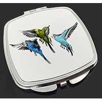 Budgerigars, Budgies in Flight Make-Up Compact Mirror