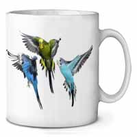 Budgerigars, Budgies in Flight Ceramic 10oz Coffee Mug/Tea Cup