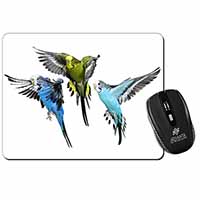 Budgerigars, Budgies in Flight Computer Mouse Mat