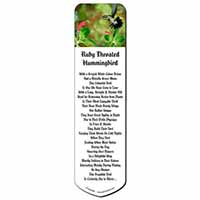 Green Hermit Humming Bird Bookmark, Book mark, Printed full colour