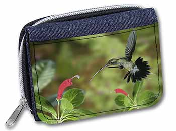 Green Hermit Humming Bird Unisex Denim Purse Wallet