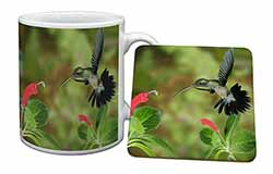 Green Hermit Humming Bird Mug and Coaster Set