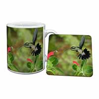 Green Hermit Humming Bird Mug and Coaster Set