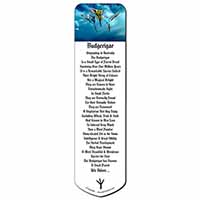 Budgies in Flight Bookmark, Book mark, Printed full colour