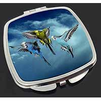 Budgies in Flight Make-Up Compact Mirror