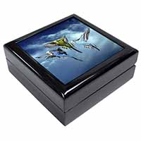 Budgies in Flight Keepsake/Jewellery Box