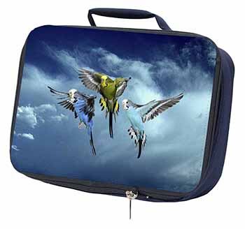 Budgies in Flight Navy Insulated School Lunch Box/Picnic Bag