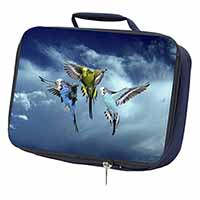Budgies in Flight Navy Insulated School Lunch Box/Picnic Bag