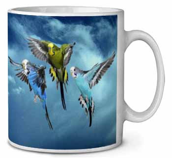 Budgies in Flight Ceramic Coffee Mug/Tea Cup