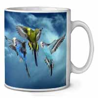 Budgies in Flight Ceramic 10oz Coffee Mug/Tea Cup
