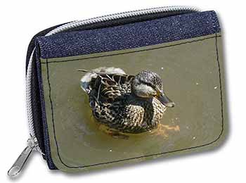 An Inquisitive Little Duck Unisex Denim Purse Wallet