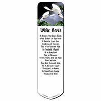 Beautiful White Doves Bookmark, Book mark, Printed full colour