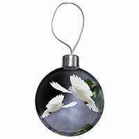 Beautiful White Doves Christmas Bauble