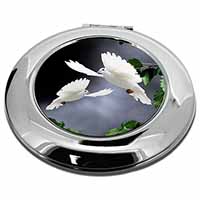 Beautiful White Doves Make-Up Round Compact Mirror