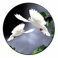 Beautiful White Doves Fridge Magnet Printed Full Colour