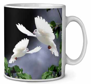 Beautiful White Doves Ceramic 10oz Coffee Mug/Tea Cup