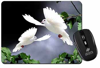 Beautiful White Doves Computer Mouse Mat