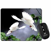 Beautiful White Doves Computer Mouse Mat