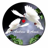 Doves Personalised Valentines Day Gift Fridge Magnet Printed Full Colour