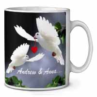 Doves Personalised Valentines Day Gift Ceramic 10oz Coffee Mug/Tea Cup