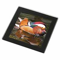 Lucky Mandarin Duck Black Rim High Quality Glass Coaster