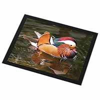 Lucky Mandarin Duck Black Rim High Quality Glass Placemat