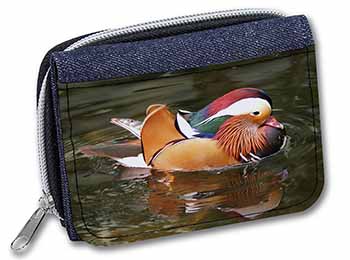 Lucky Mandarin Duck Unisex Denim Purse Wallet