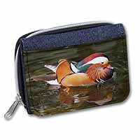 Lucky Mandarin Duck Unisex Denim Purse Wallet